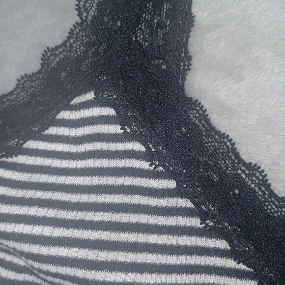 Vintage Y2K Rue21 Lace Trim Tank Top Lot Women XL Black Pink Ribbed Elena Bella - Picture 6 of 14